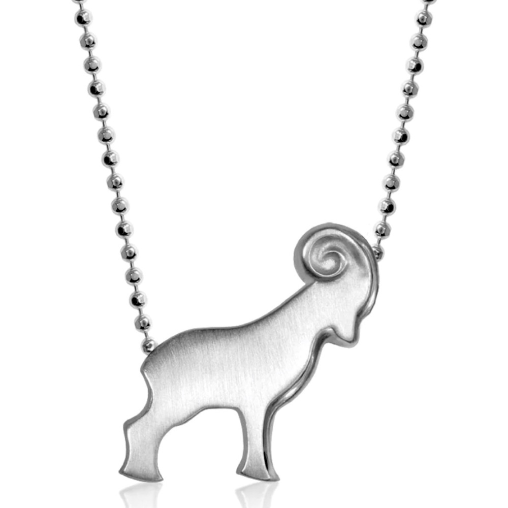 Alex Woo Sterling Silver Ram / Aries charm and 16”sterling silver necklace